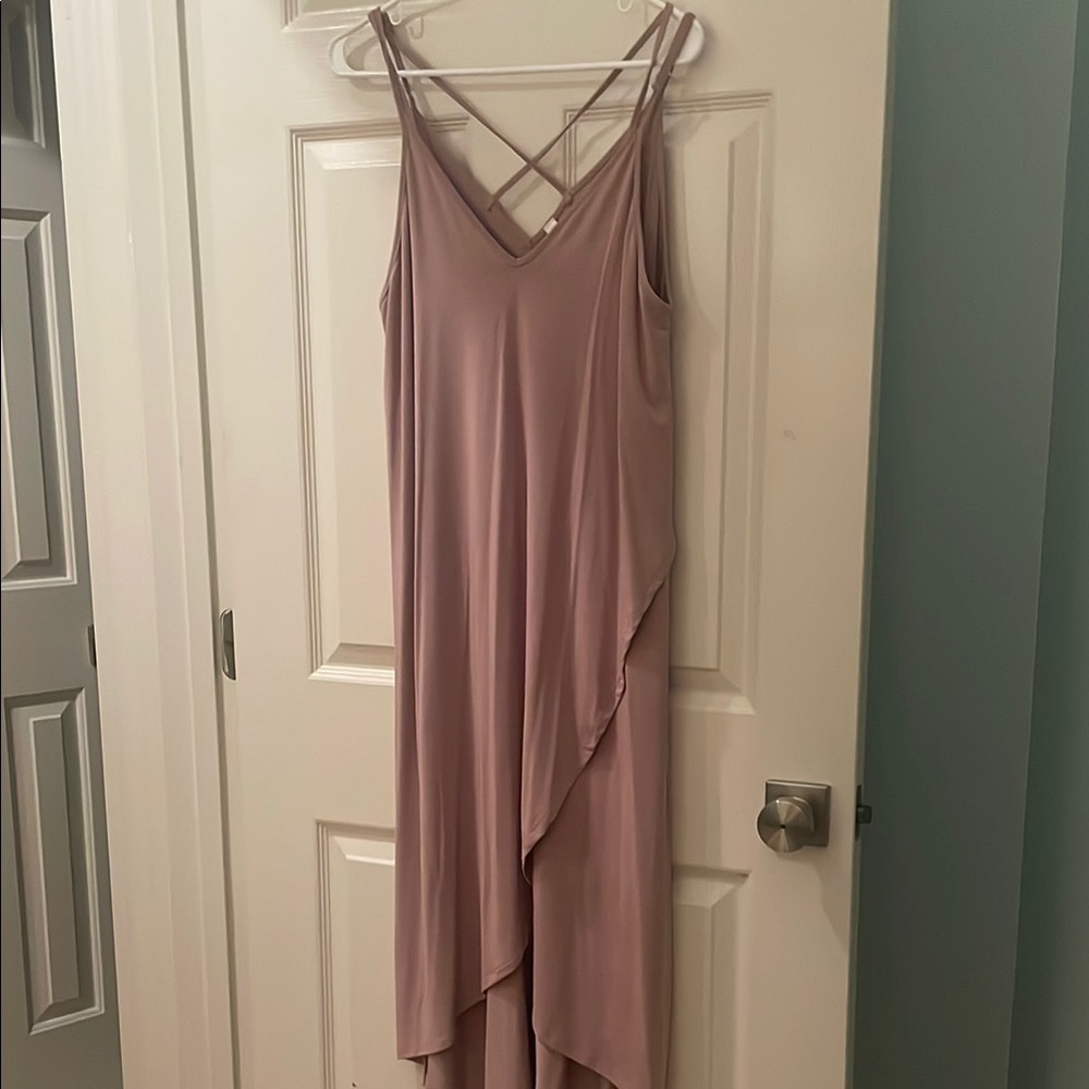 Elegant Mauve Sleeveless Dress